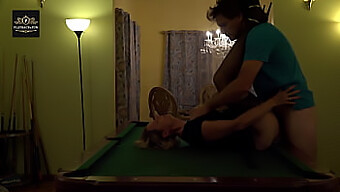 Milf Wife Gets A Hard Handling On Pool Table With Big Tits