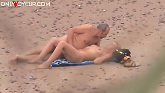 Voyeuristic Enjoyment: Busty Woman Engages In Hardcore Sex On The Beach