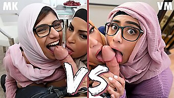 Iso Boobed Kauneus Mia Khalifa Ottaa Vastaan Violet Myers Tissi-Vitun Välienselvittely