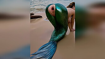 Um Estranho Penetra Vigorosamente Uma Sereia Na Praia, Fazendo Com Que Seu Delicado Ânus Se Arrombe Após Um Intenso Encontro Anal Ao Ar Livre - Pornô Gerado Por Ia